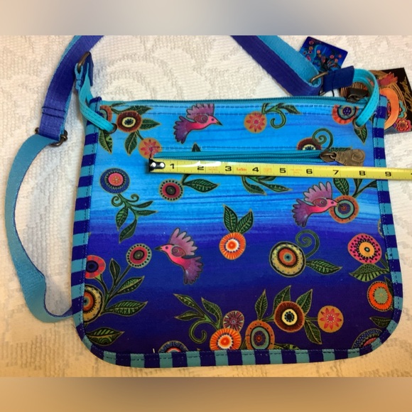 Laurel Burch Vibrant Blue Cat Crossbody Bag - Picture 5 of 11